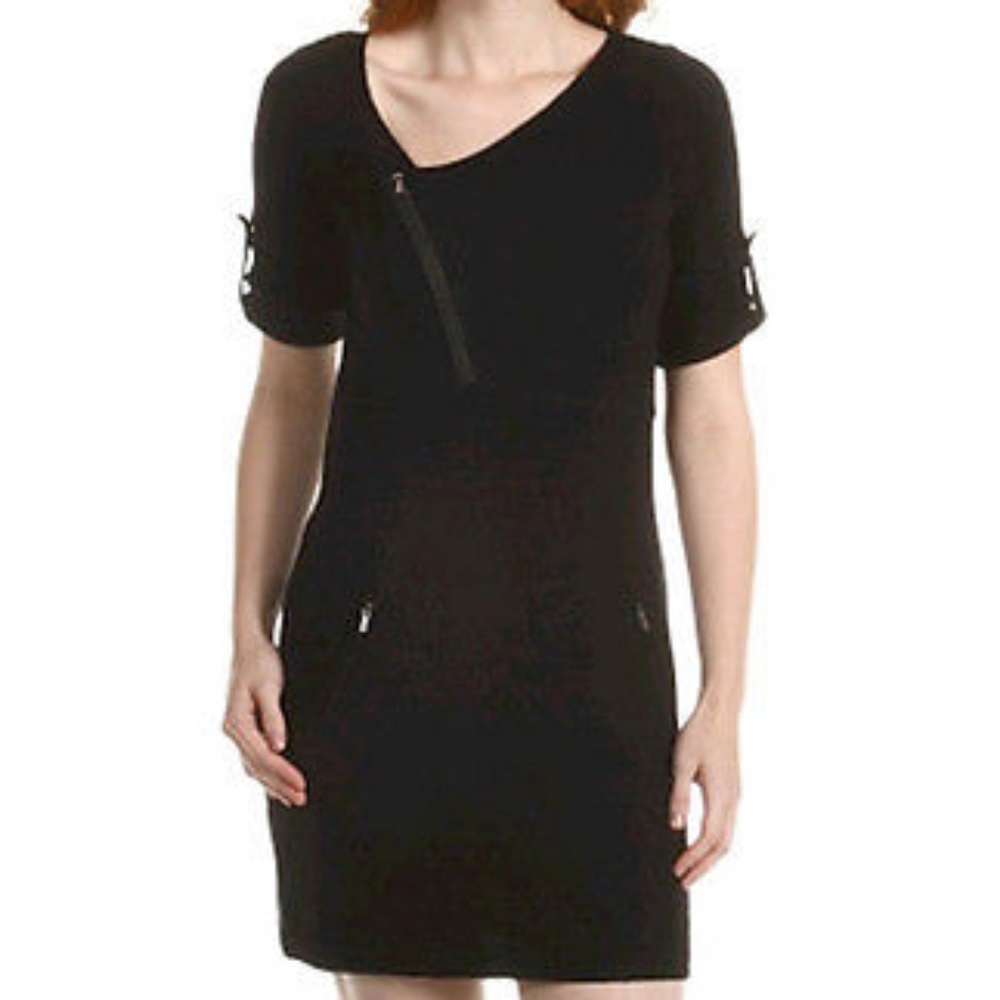 Bcbgmaxazria Black Wool Sweater Dress